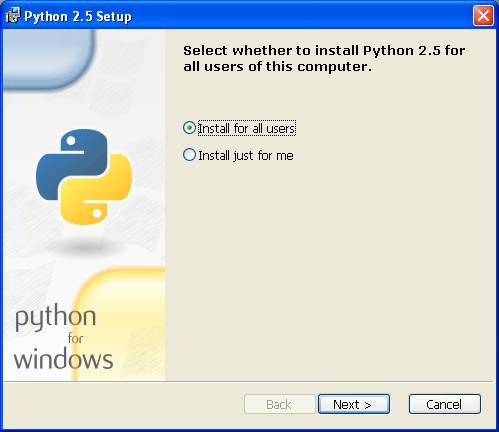 Python installation screen 010