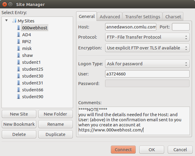 000webhost filezilla could not connect to server