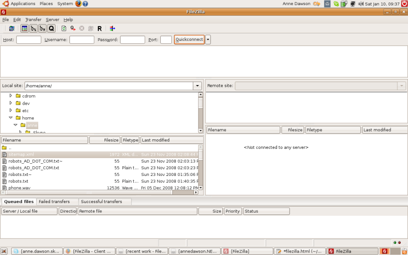 linux filezilla install